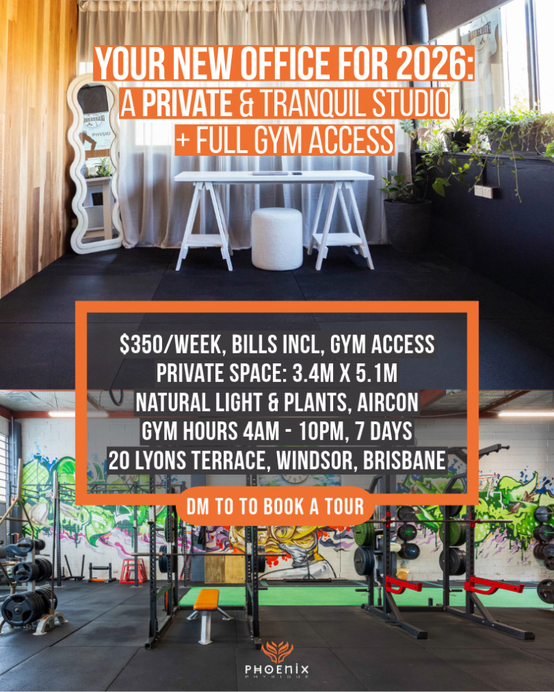 Medical room for rent Private & Tranquil Studio + Full Gym Access - $350/week⁠ ⁠ Windsor Queensland Australia